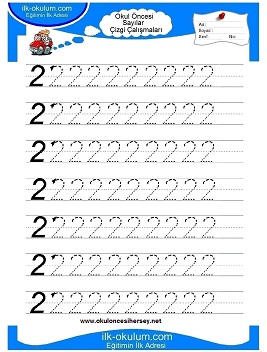 Çocuklar İçin Çizgi Çalışma Sayfaları 
